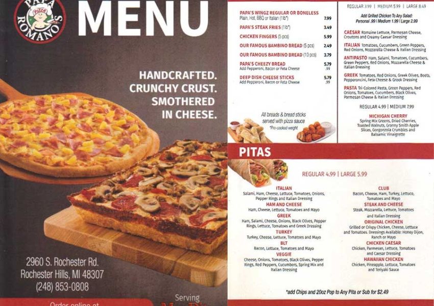 Papa Romano’s Pizza & Mr. Pita